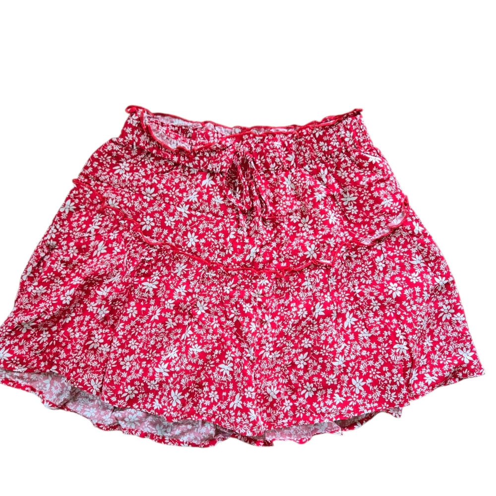 Pink Lily Floral Skort